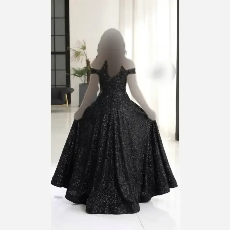 ماکسی مجلسی دانتل چمنی مشکی کاپدار و استردار سایز 38 تا 52