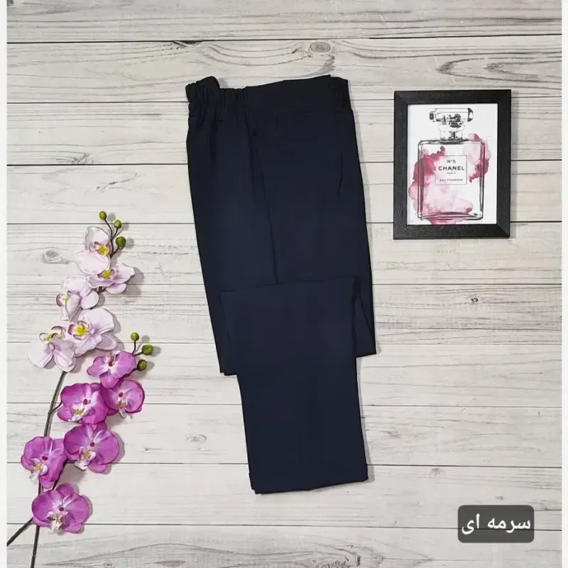 شلوار کرپ مام استایل پاکتی زنانه دابل گرم بالا سایز بزرگ - تصویر 9
