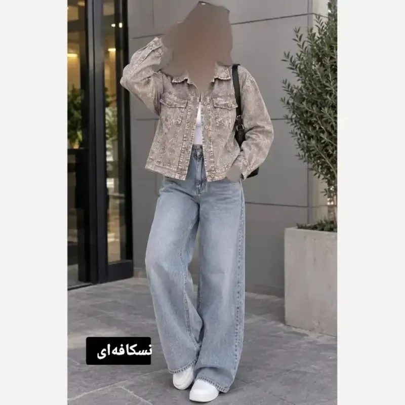 شومیز جین زنانه لعیا آستین بلند جلو دکمه دار سایز 38 تا 46 - تصویر 13