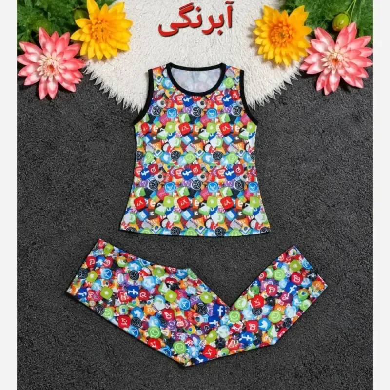 ست تاپ و شلوار ورزشی زنانه جنس فلامنت کشی سایز 38 تا 50 - تصویر 4