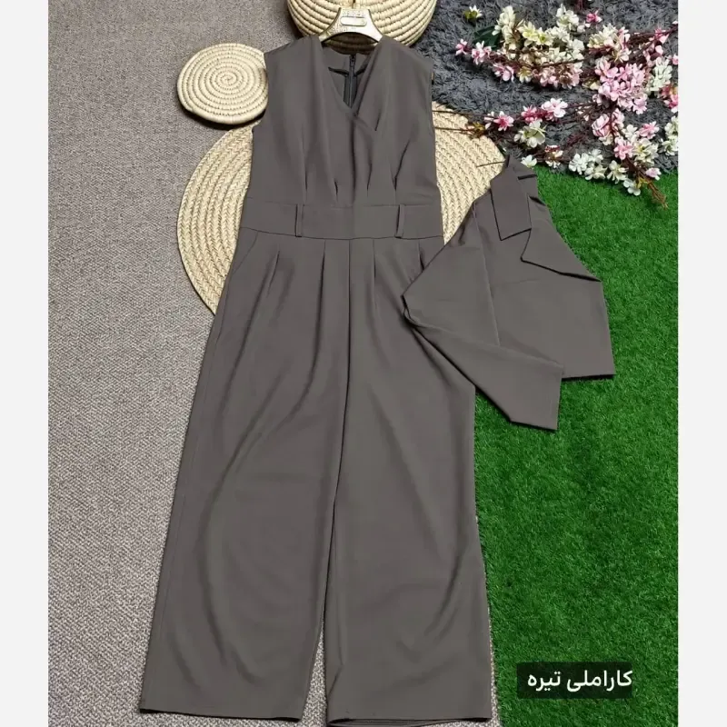 ست کت و اورال زنانه پاییزه جنس سوپرمازراتی سایز 38 تا 46 فری - تصویر 7