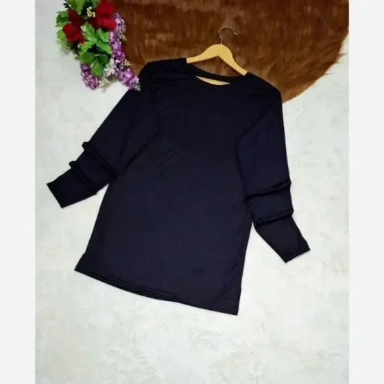 زیر سارافونی آستین دار نخی و اسپان مشکی سایز 1 و 2