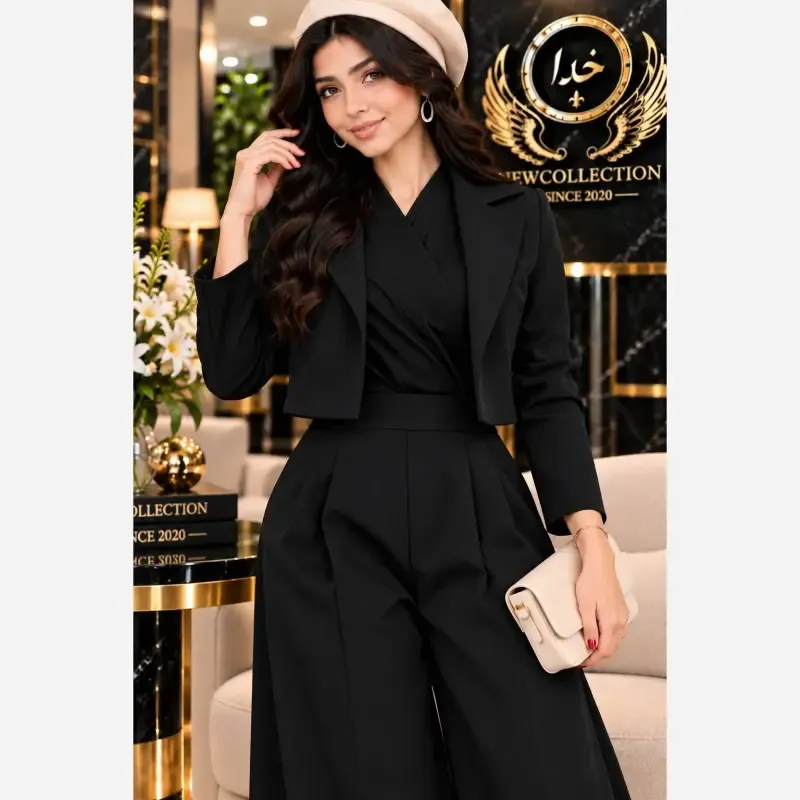 ست کت و اورال زنانه پاییزه جنس سوپرمازراتی سایز 38 تا 46 فری - تصویر 5