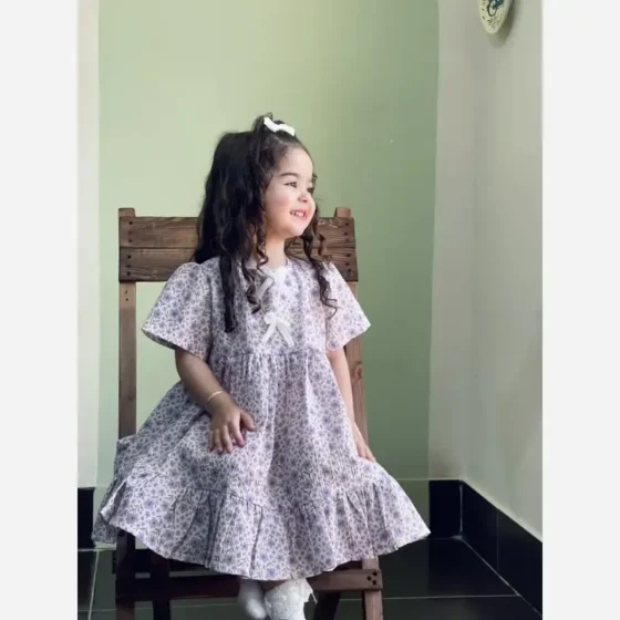 پیراهن عروسکی پفکی دخترانه مدل ترانه سایز 2، 4، 6