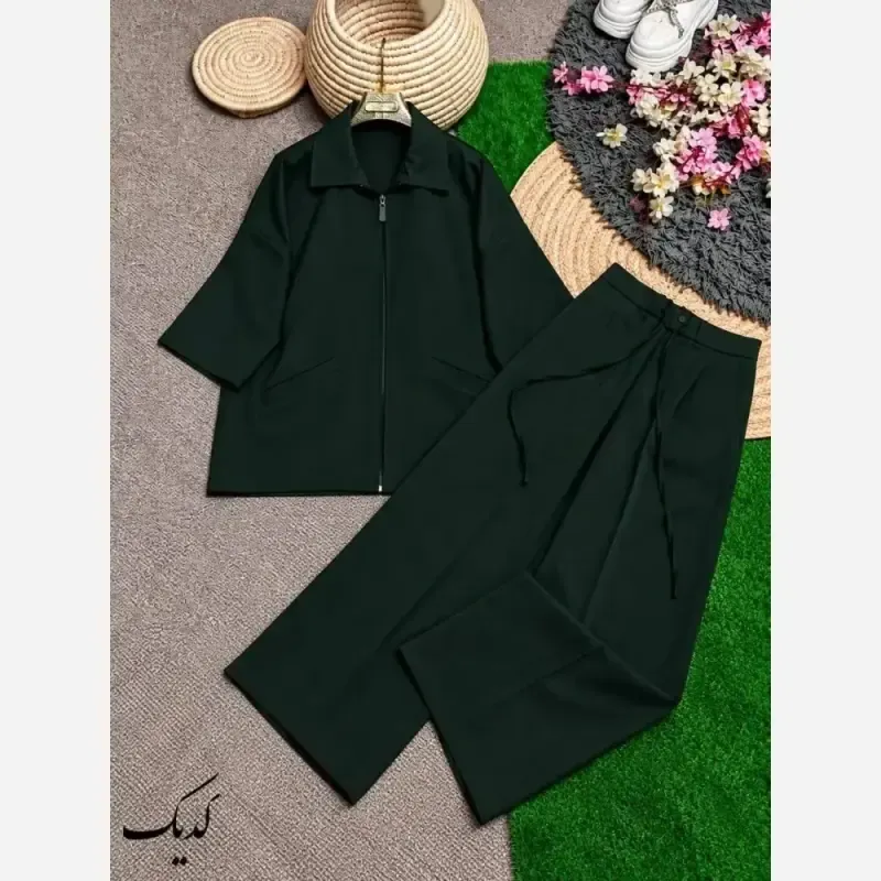 سویشرت و شلوار نازگل جنس کارتی یر خارجی فری سایز 38 تا 46 - تصویر 3