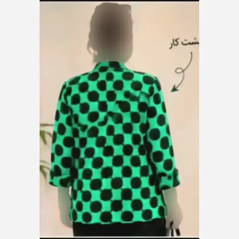 کت مازراتی مجلسی زنانه دخترانه فری سایز 36 تا 44 رنگ سبز مشکی - تصویر 13