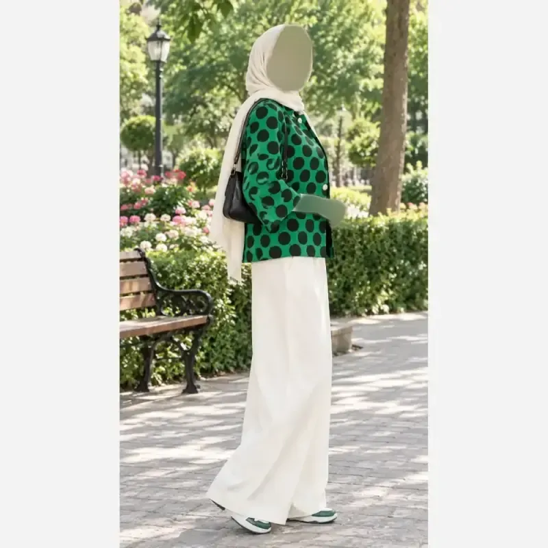 کت مازراتی مجلسی زنانه دخترانه فری سایز 36 تا 44 رنگ سبز مشکی