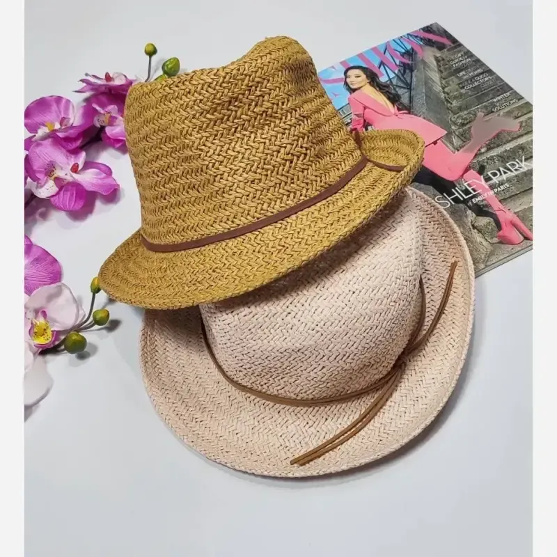 کلاه حصیری وارداتی فریسایز لبه 5 سانت کیفیت عالی - تصویر 4